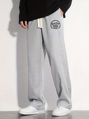 Men's Casual Loose Fit Cotton Sweatpants with Drawstring