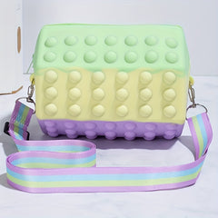 Kids Press Silicone Crossbody Bag for Girls