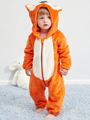 Baby Fox Flannel Romper Halloween Jumpsuit