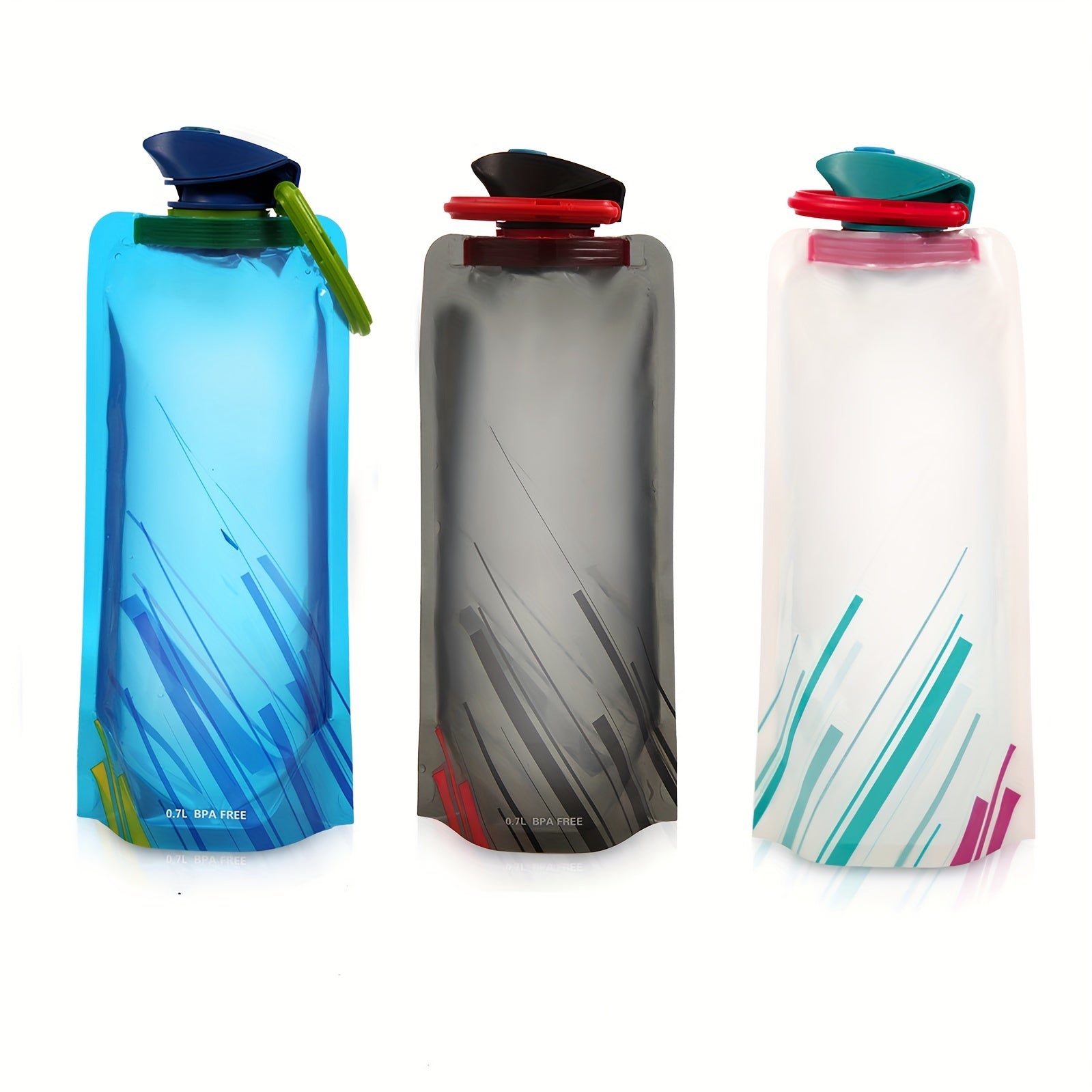 2pcs 700ML Foldable PVC Water Bottles for Travel