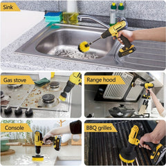 4-Piece Drill Brush Attachment Set for Powerful Cleaning