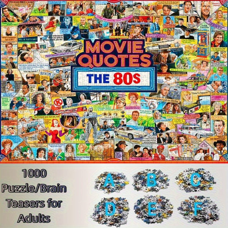 1000pcs 80s Classic Film Puzzle Family Fun Educational Puzzle
