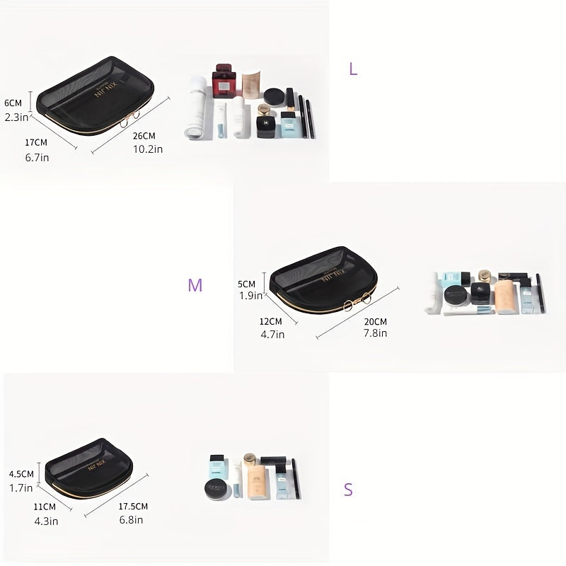 Mesh Makeup Bag Cosmetic Zipper Pouch Portable Travel Storage Bag