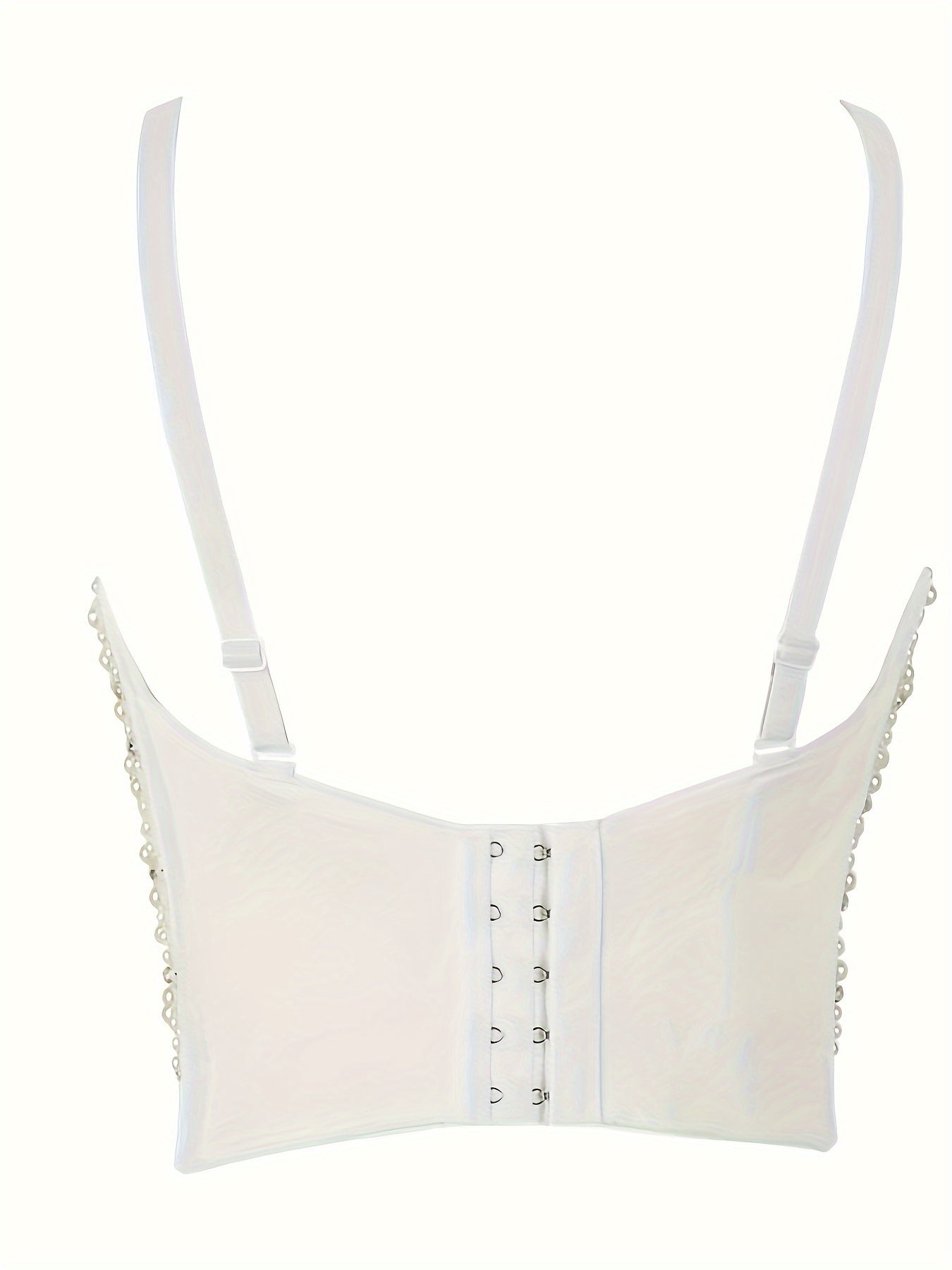 Rhinestone Decor Cami Corset Push Up Tummy Control Slimmer Body Shaper