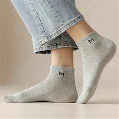 5 Pairs Letter Print Socks Women's Stockings & Hosiery