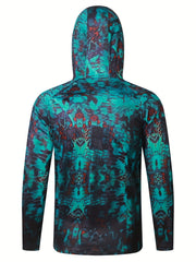 Men's UPF 50 Sun Protection Hooded Shirt Active Vintage Graphic