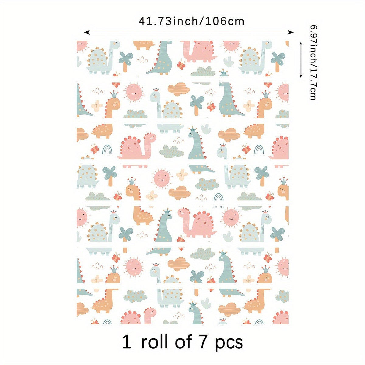 7pcs Cartoon Animal Pattern Zoo Stair Stickers Dinosaur Drawer Stickers