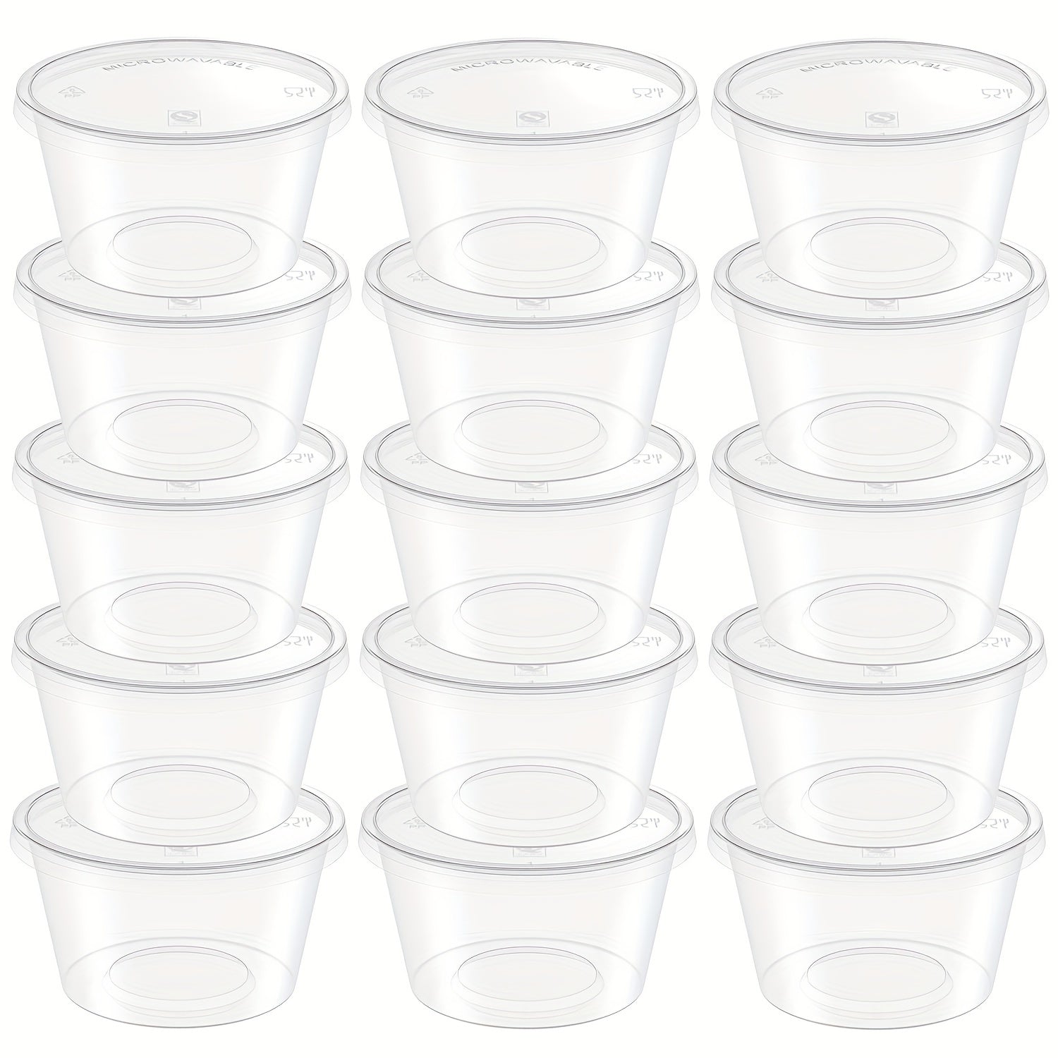 50pcs 2.4 oz Mucus Foam Ball Storage Container with Lid