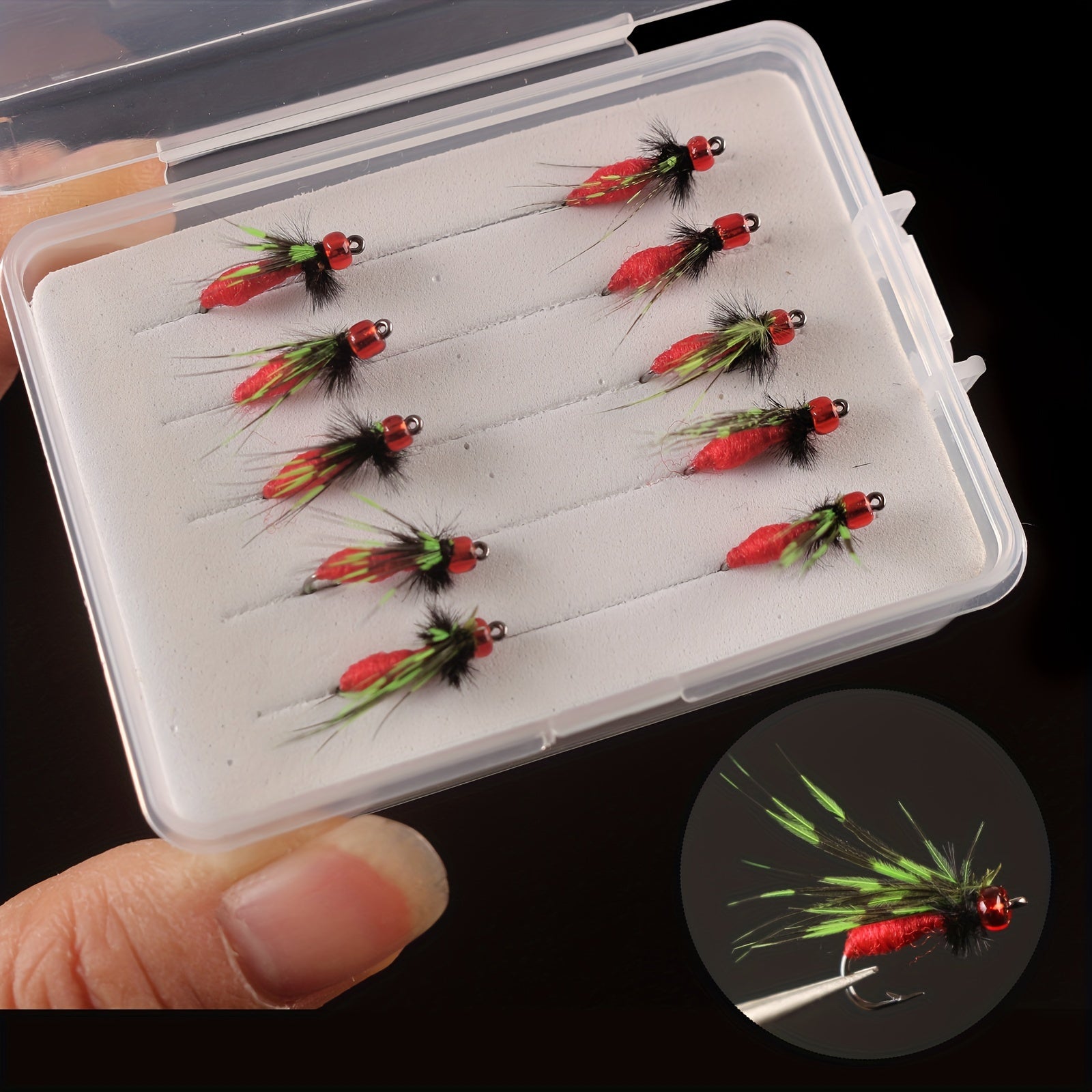 10pcs Artificial Fly Hooks Bionic Fishing Flies Fishing Tackle