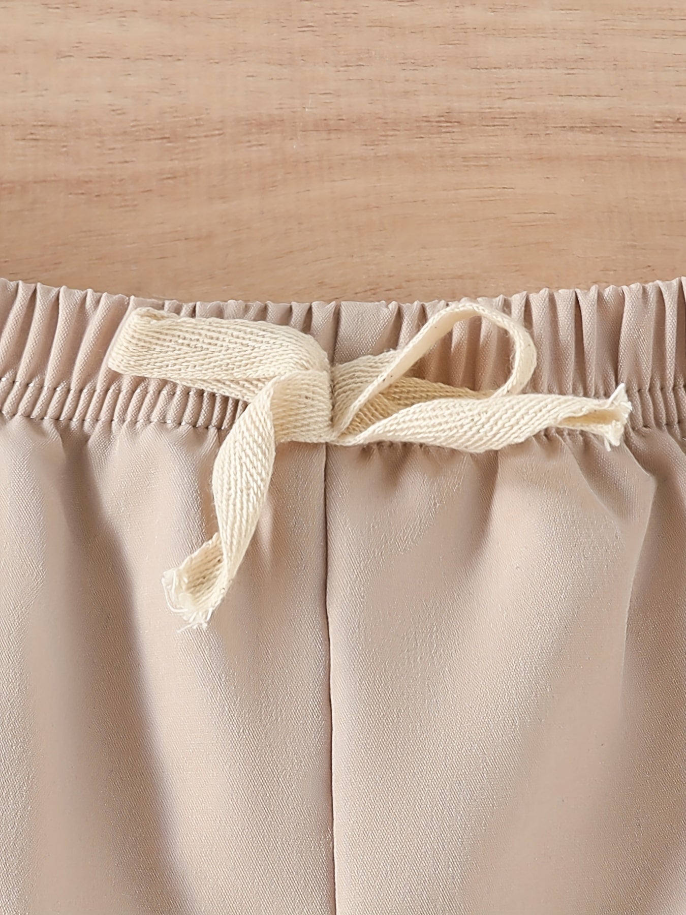 2pcs Footprint Elastic Waist Girls Shorts Set