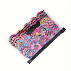 200/300pcs Colorful Elastic Hair Band Hair Ties