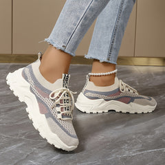 Women's Block Knit Platform Running Shoes