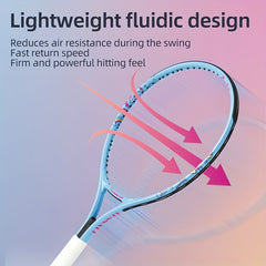 SALYWEE Aluminum Carbon Tennis Racket with Bag for Beginners