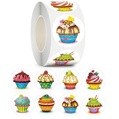 500 Happy Birthday Self-adhesive Stickers Roll Stationery Decoration