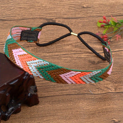 Bohemian Elastic Headband Retro Arrow Tip Printed Headdress Hair Accessories
