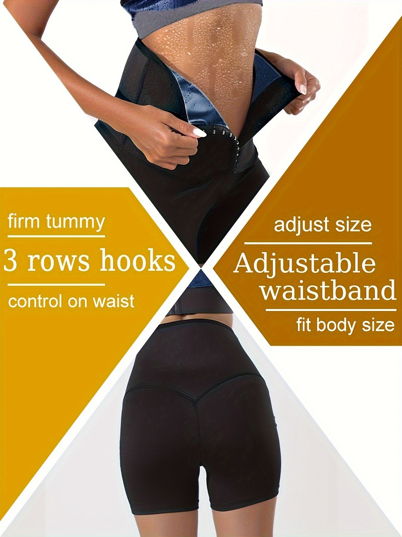 Sleeveless Body Shaper Sauna Sweat Top & Fitness Tummy Control Shorts Suit