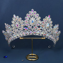Baroque Crystal Bridal Tiara Crown Zircon Bridal Queen Crown
