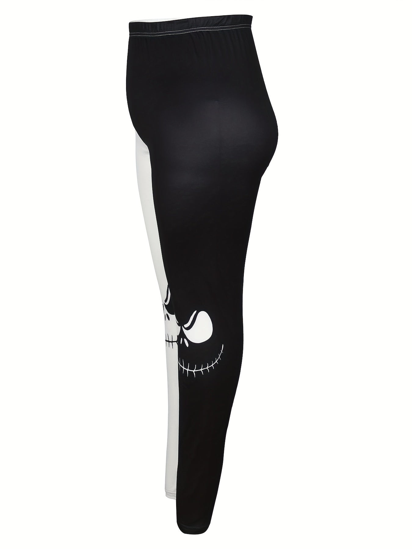 Colorblock Graphic Print Leggings Stretch Skinny Leggings