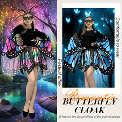 Butterfly Wings Women Butterfly Wings Shawl and Butterfly Skirt