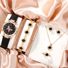 Rhinestone Butterfly Watch & 5 Jewelry Decorations for Kids