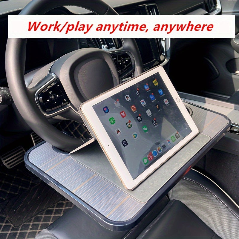 Car Laptop Mount Steering Wheel Tray Sturdy Car Eating Tray