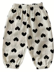 Baby's Love Graphic Trousers Loose Casual Pants