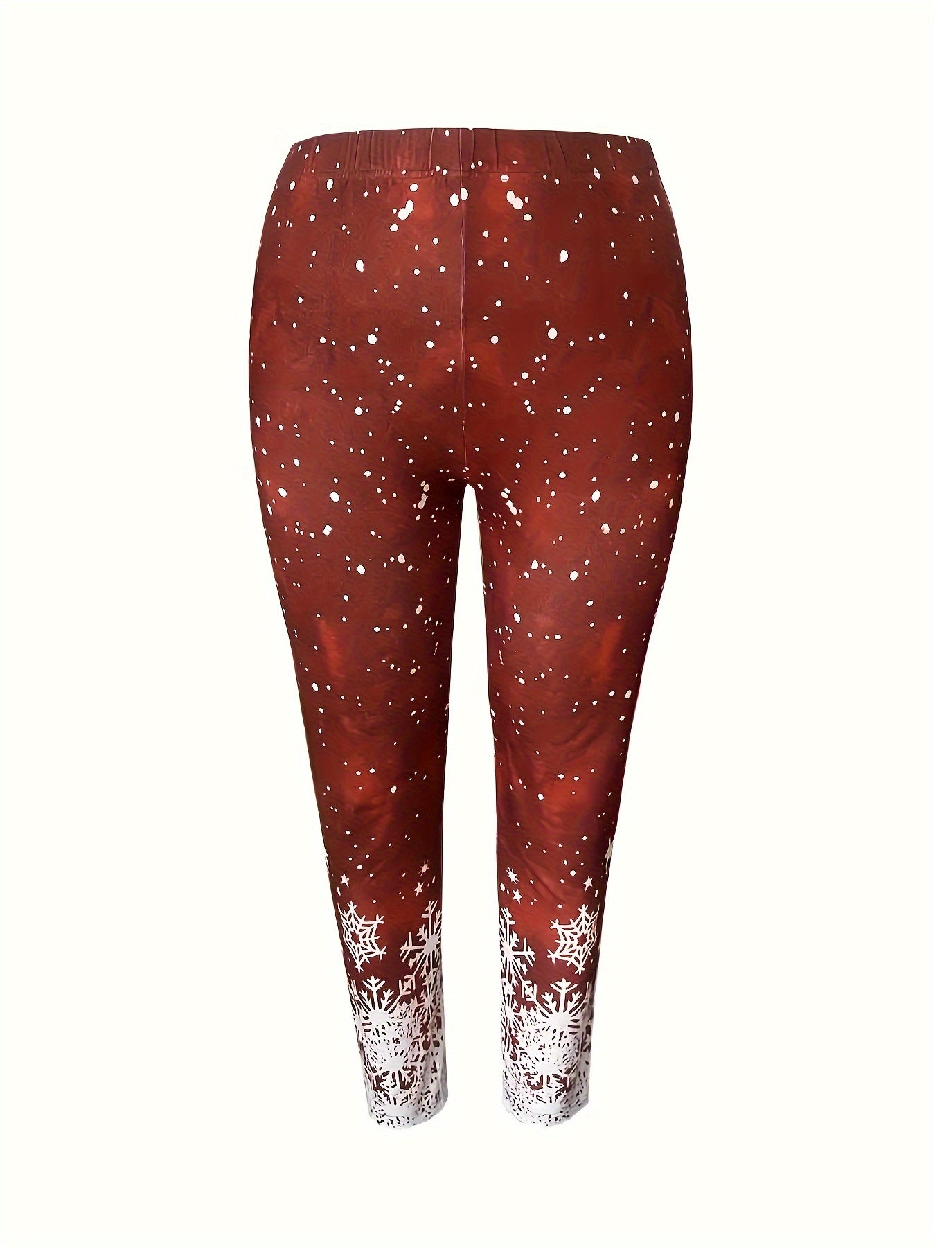 Christmas Leggings Women's Plus Christmas Tree Print Leggings