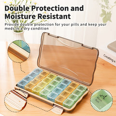 7-Day Pill Organizer 4 Times Daily Portable Case