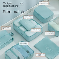 7pcs Travel Packing Bag With Zipper Durable Storage Container