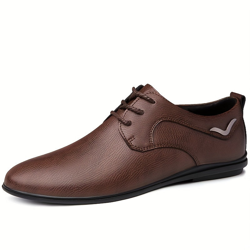 Men's Pointed Toe Lace Up Loafer Shoes British Style Formal Shoes