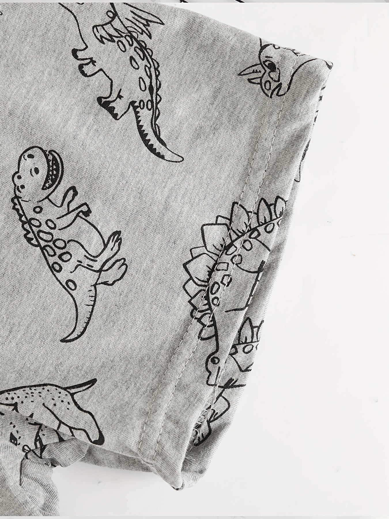 Boys Dino Pajamas Set Sleeveless Tops & Bottoms Cozy Homewear