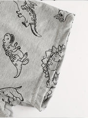 Boys Dino Pajamas Set Sleeveless Tops & Bottoms Cozy Homewear