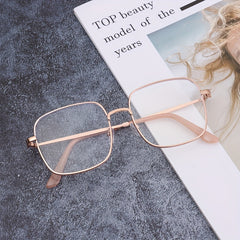 Clear Lens Glasses Anti Light Metal Frame Glasses
