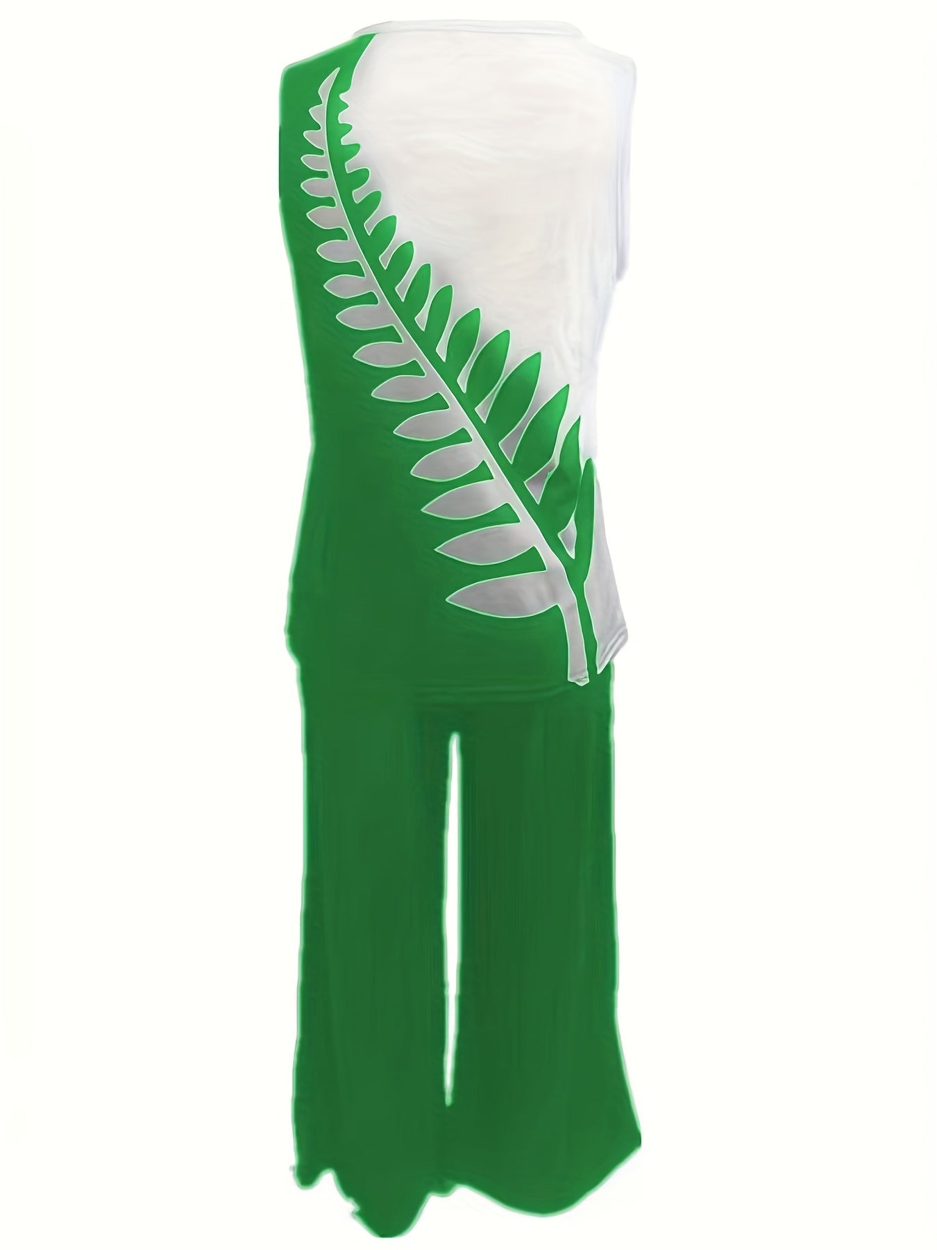 Spring & Summer Two piece Set Sleeveless Top & Wide Leg Pants