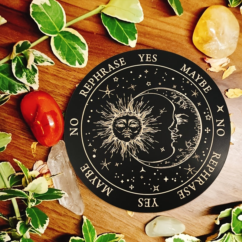 Wooden Pendulum Board Witchcraft Divination Crystal Dowsing Pendulum