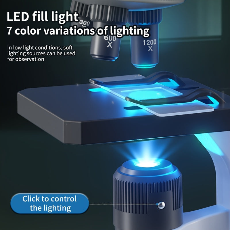 Educational Microscope with 200X 1200X Magnification Ideal Gift