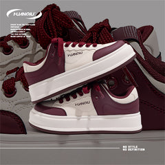 HUANQIU Women's Thick Sole Lace-up Sports Sneakers