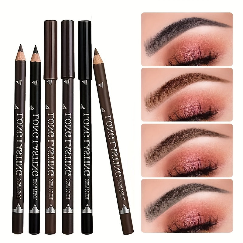 3pcs Waterproof Eyeliner & Brow Pencil Set Long Lasting