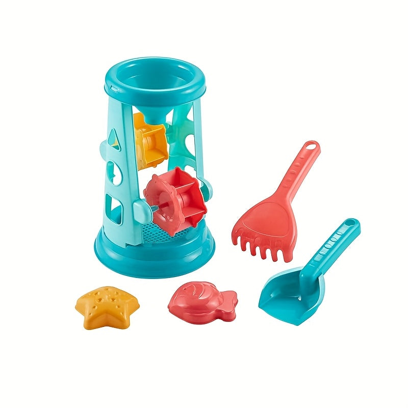 Kids Beach Toy Set Sand Shovel Hourglass Mold - Summer Gift