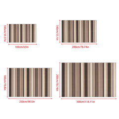 Striped Pattern Area Rug Soft Non Slip Easy to Clean