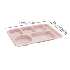 Outdoor Food Tray With Compartments Divided Dinner Plate