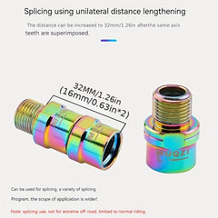 2pcs Bike Pedal Extension Lock Crank Extender Accessories