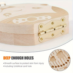 Wooden Keepsake Tooth Organizer Box for Children