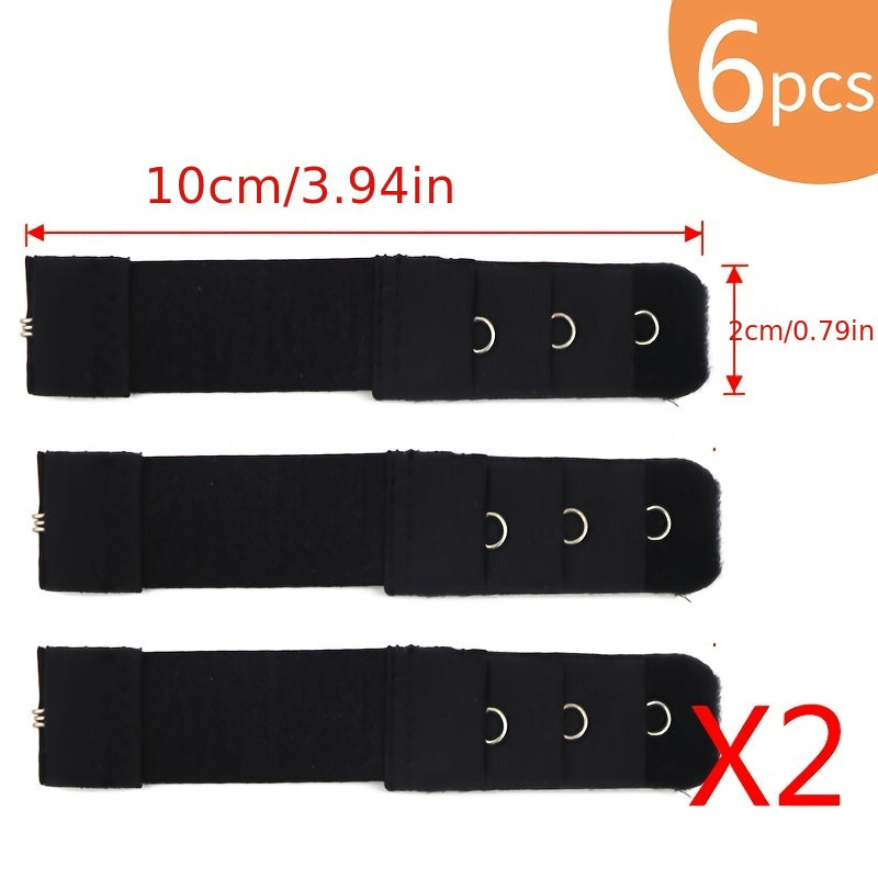 6pcs Bra Strap Extenders Adjustable Lingerie Accessories