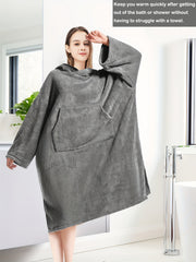 Cozy Hooded Night Robe with Pockets Women's Sleepwear