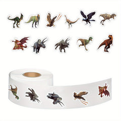 550pcs Dinosaur Sticker Roll - Water Bottle, Laptop, Luggage Decals