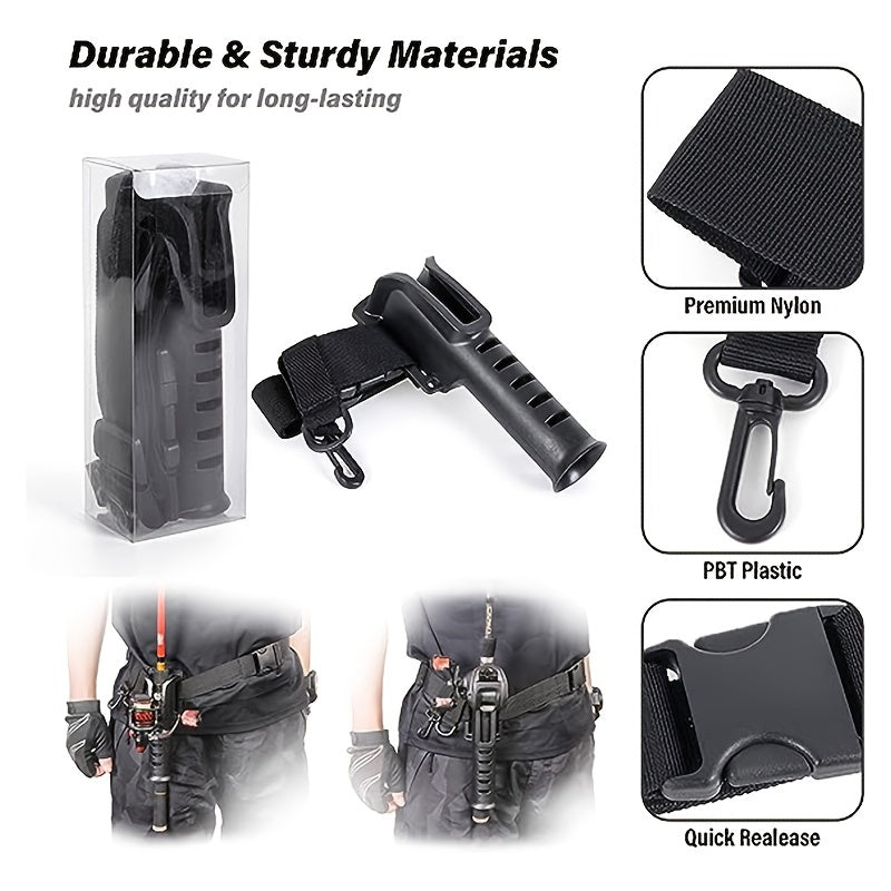 Adjustable Fishing Waist Belt With Rod Holder for Fishmen Outdoors
