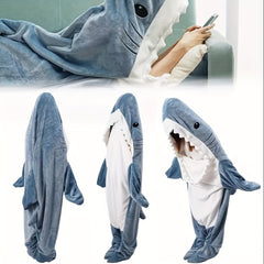 Shark Wearable Blanket Soft Flannel Sleeping Bag for Camping