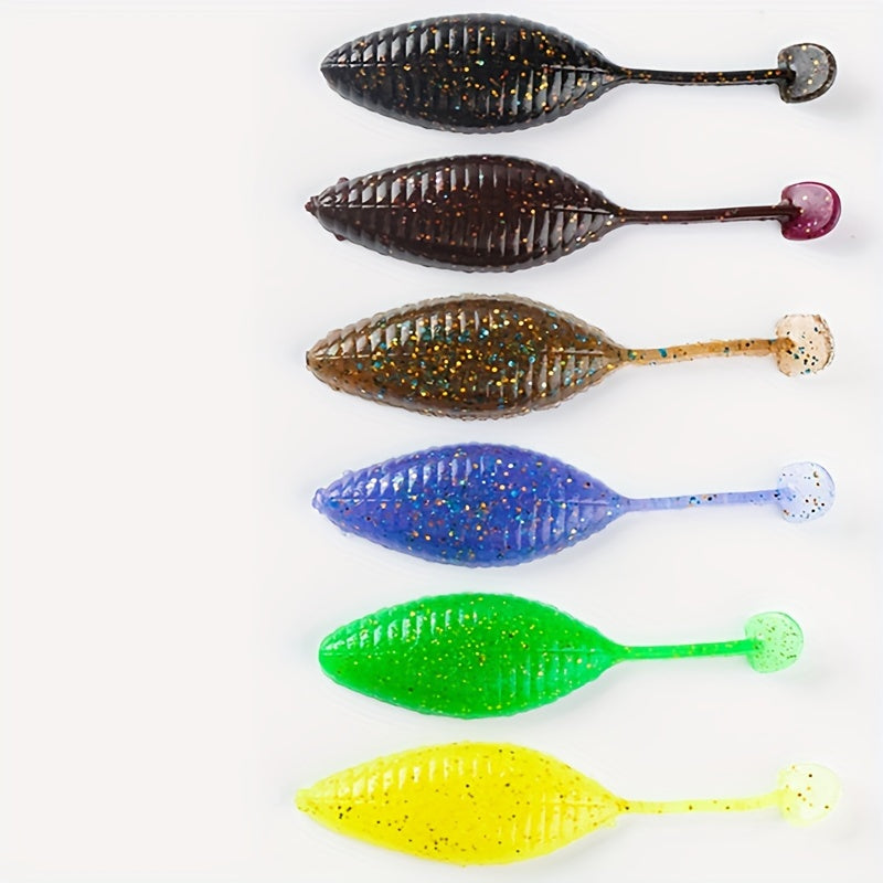 8Pcs 3g Bionic Single Tail Floating Worm Soft Maggots Lure Soft Bait
