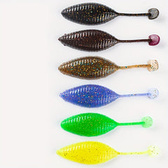 8Pcs 3g Bionic Single Tail Floating Worm Soft Maggots Lure Soft Bait